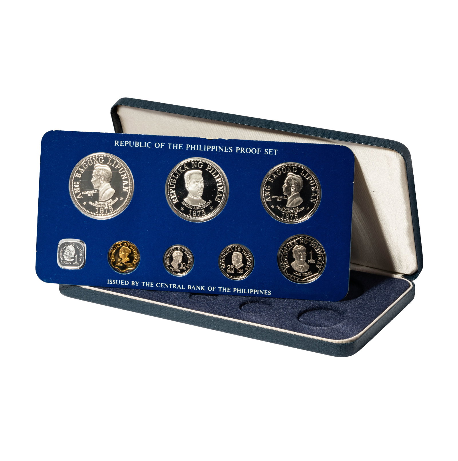 1975 Republic of the Philippines Coin Set: with boxes and papers