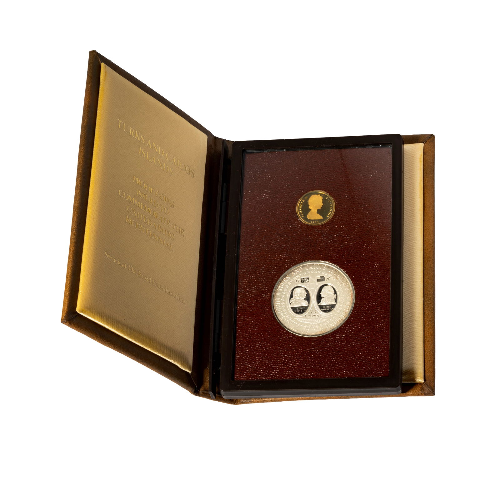 1976 Turks and Caicos Coin Set: with box and papers