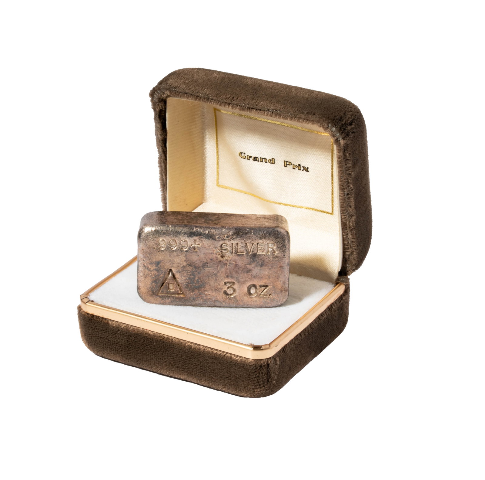 3 Ounce Pure Silver Bar: marked .999 3 oz.