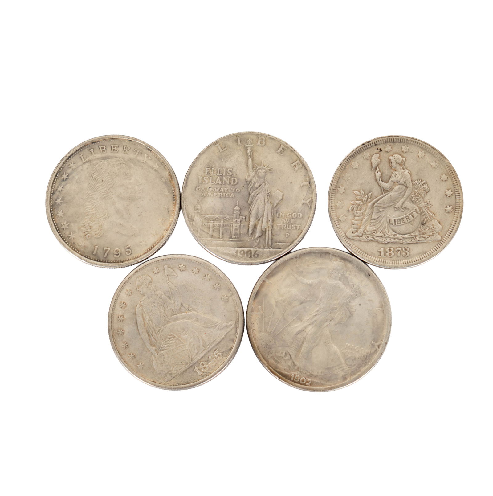 Collection of 5 Copy United States Silver Dollars (1 of 11)