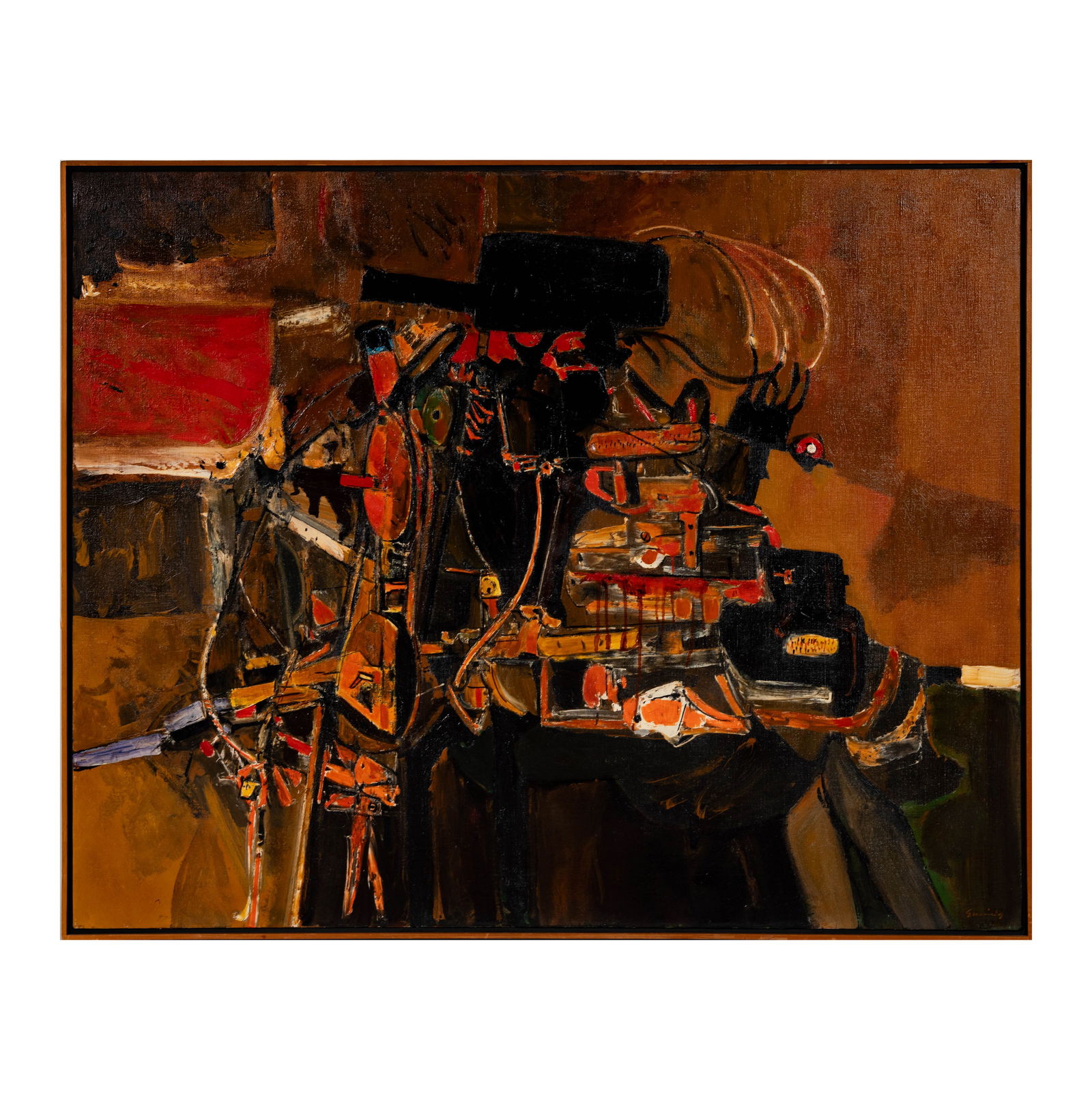 Edgar Louis Ewing (1913 - 2006), The Tempest: oil on canvas, signed lower right, titled to label verso, 40 x 50 in., Frame: 41 1/4 x 51 1/4 in. From the estate of Jim and Jane Kresl, Long Beach, California. Dalzell Hatfield Galleries, Los Angeles