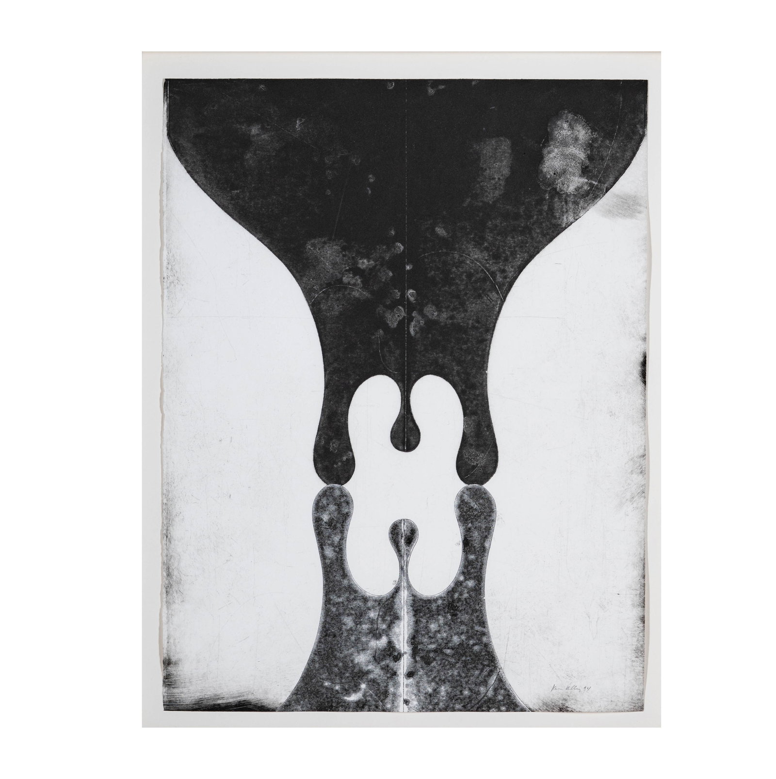 Ken Kelly (b. 1955), Untitled (Mark Moore No.3): monotype, 1994, signed and dated lower right, titled to label verso, 26 1/2 x 20 in., frame: 33 1/2 x 27 1/2 in. Museum of Contemporary Art, San Diego Benefit Art Auction, June 3, 1999