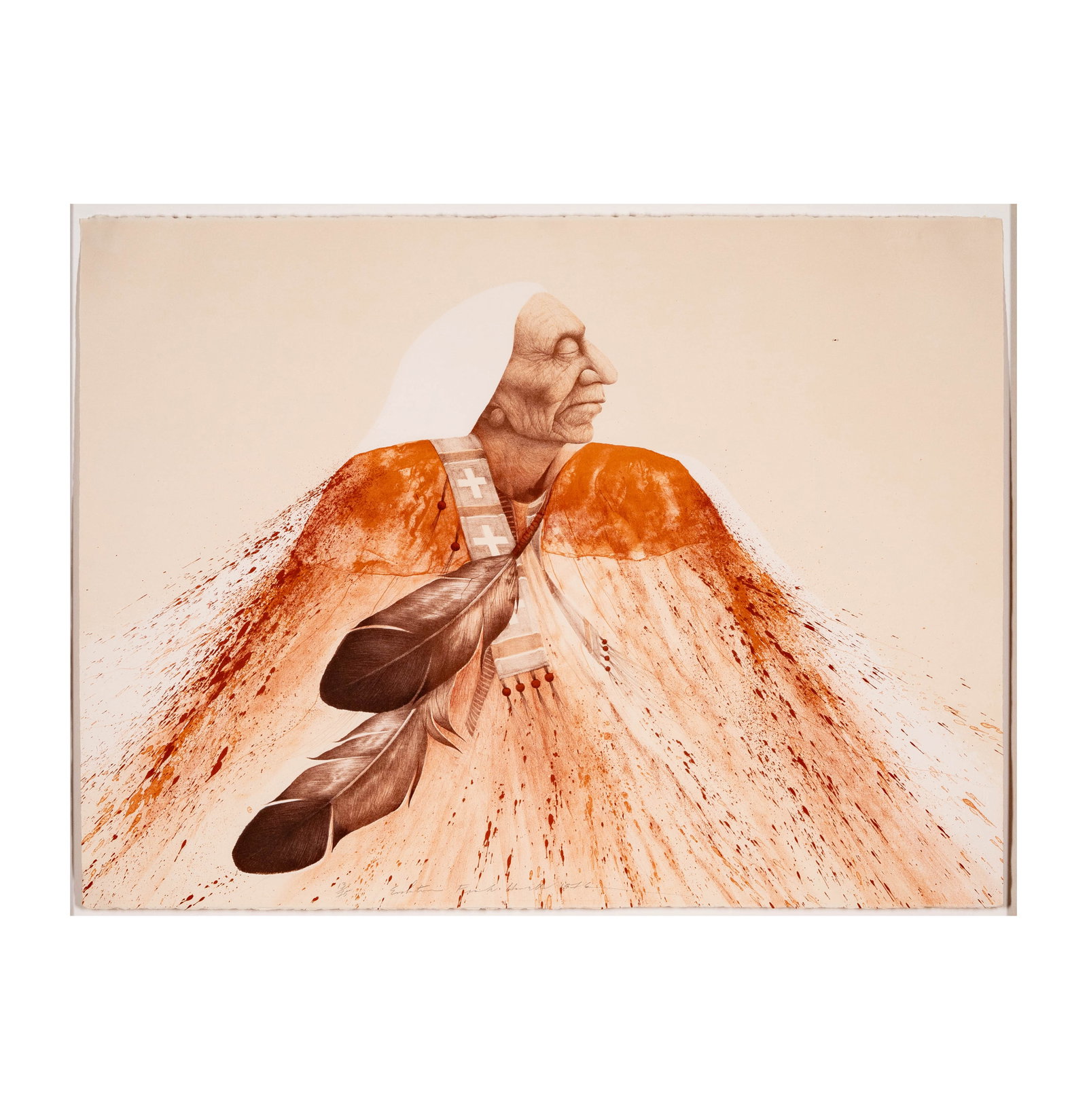 Frank Howell (1937 - 1997), Evolution: lithograph, 1976, ed. 13/75, signed, dated, titled and numbered in pencil, sheet: 22 1/2 x 30 in., frame 24 3/4 x 32 1/4 in.