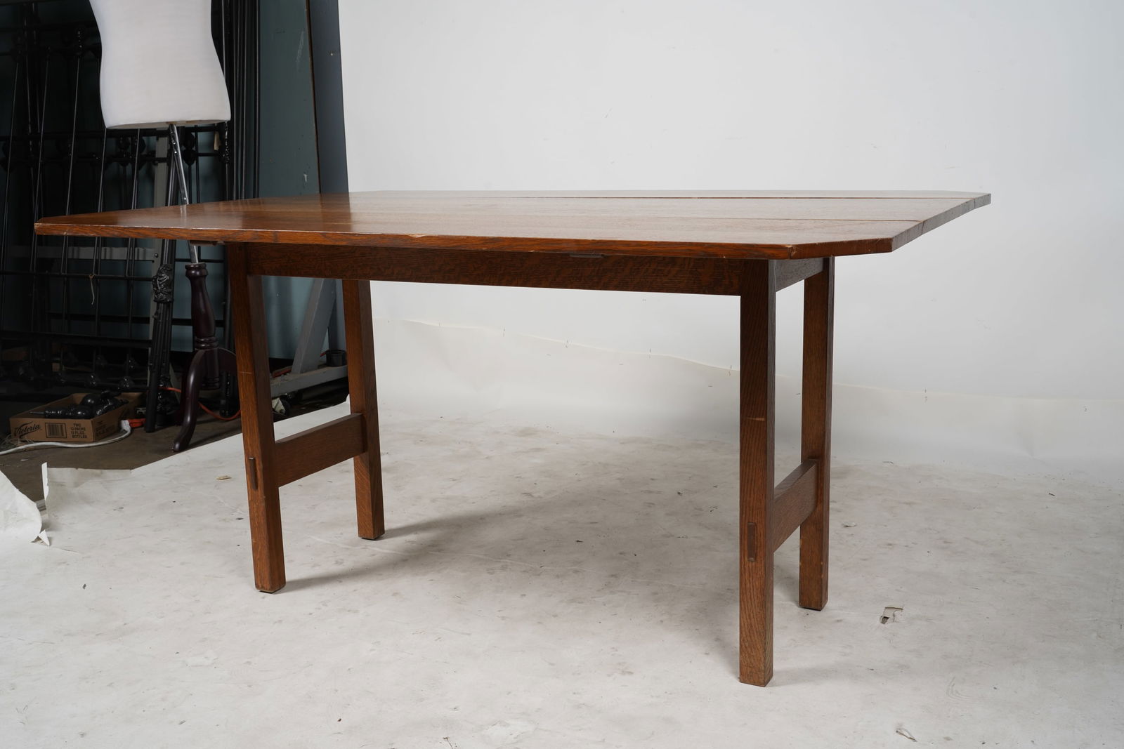 Stickley Oak Drop Leaf Dining Table - 2