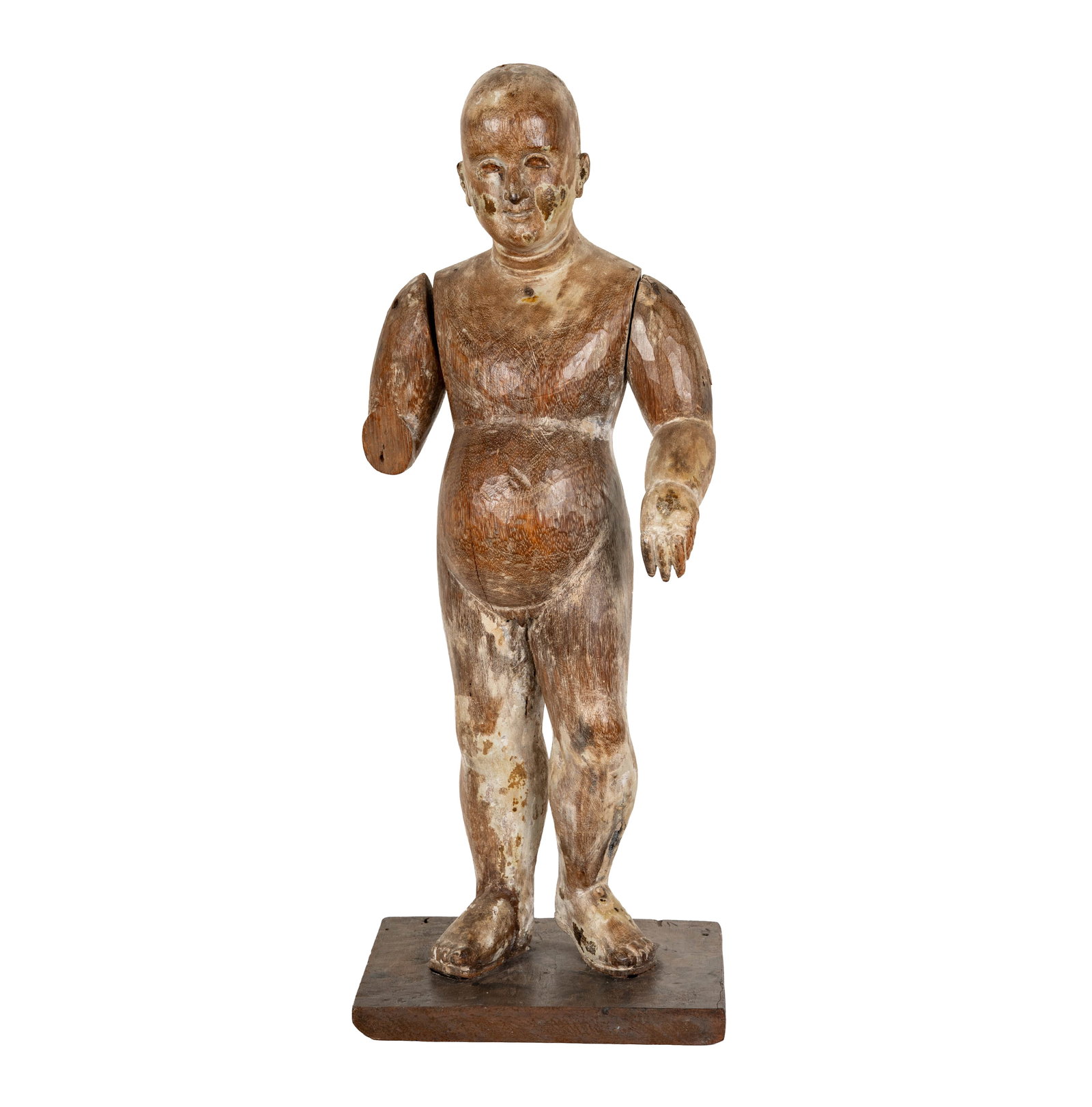 South or Central American Carved Wood Figure: 24 in. high