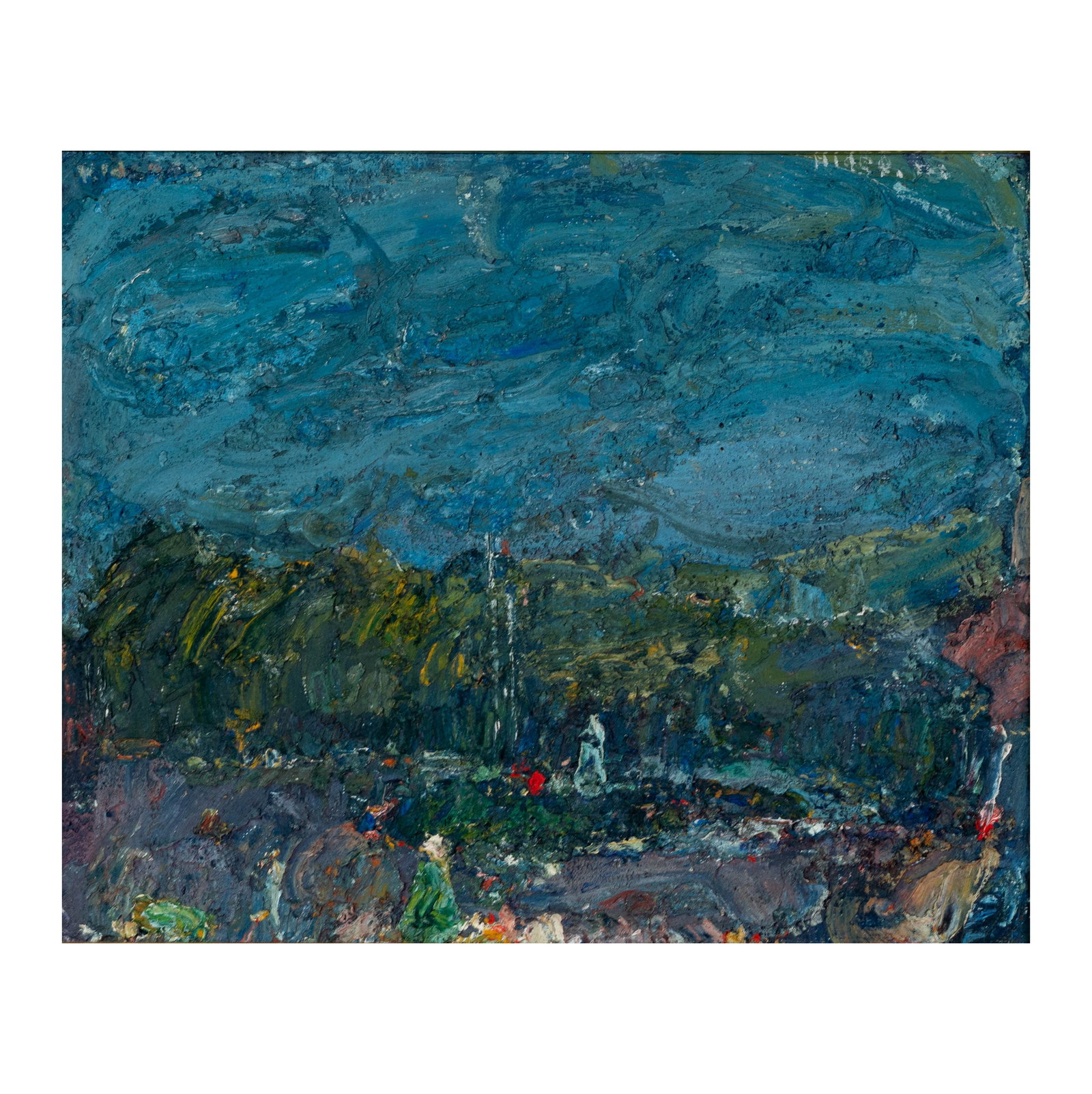 Hideo Murakami (b. 1933), Paris: oil on canvas, 1957, signed upper right, titled and dated to label verso, 8 3/4 x 10 1/2 in., frame: 16 1/4 x 18 in.