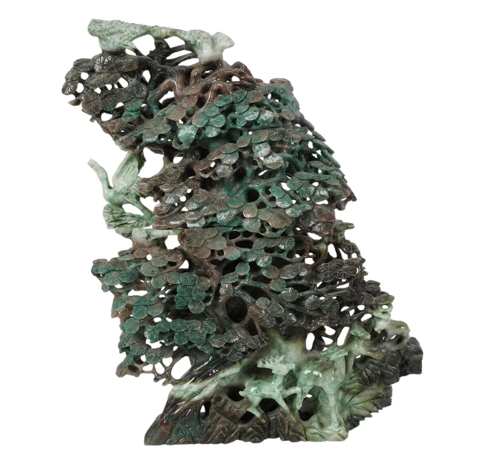 Large Chinese Jadeite Urn: overall: 18 1/4 x 17 x 9 1/4 in.