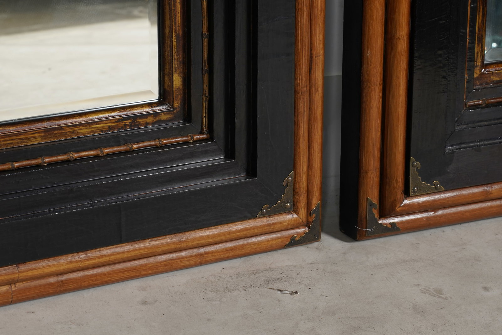 Pair of Ebonized Rectangular Mirrors - 11