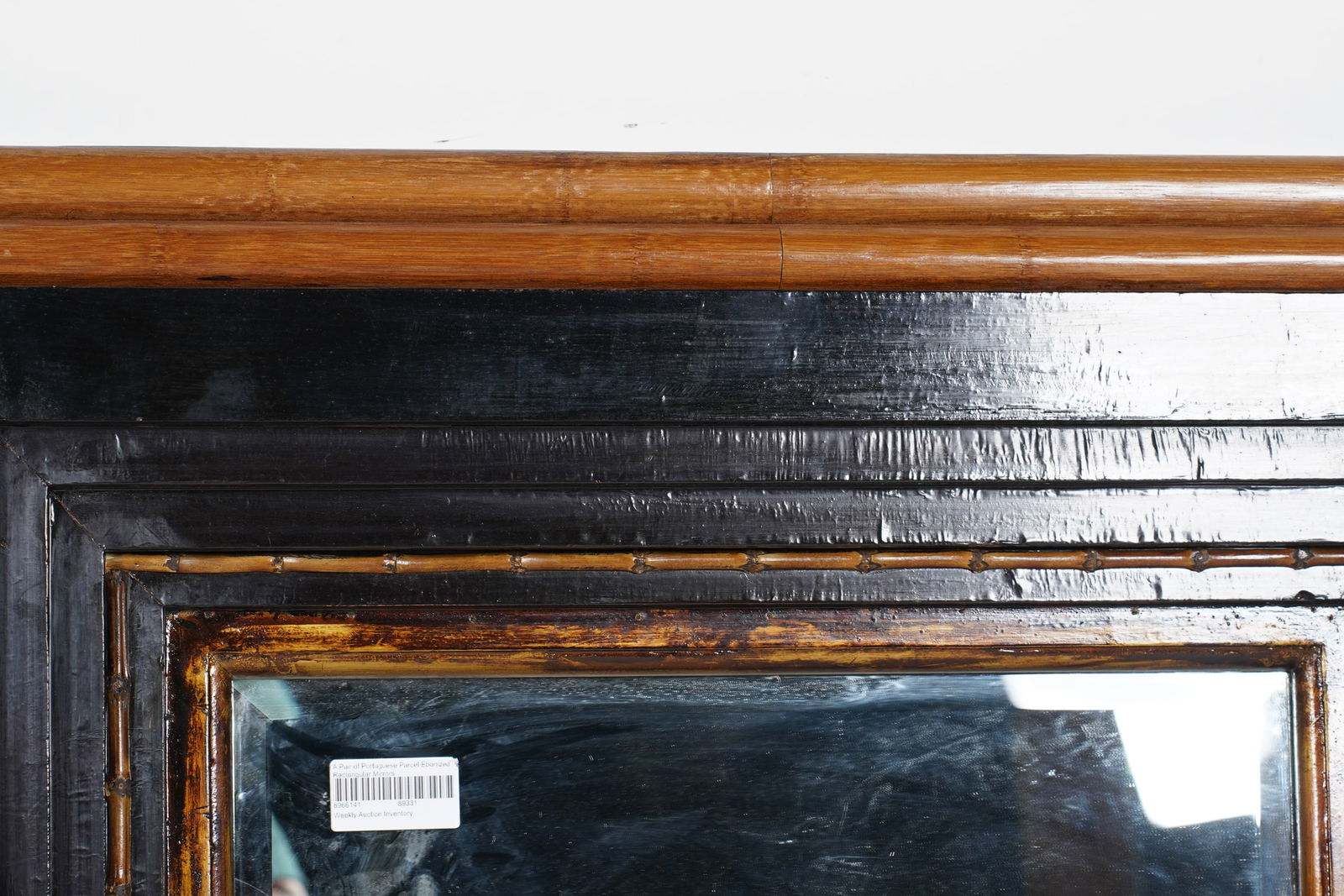 Pair of Ebonized Rectangular Mirrors - 7