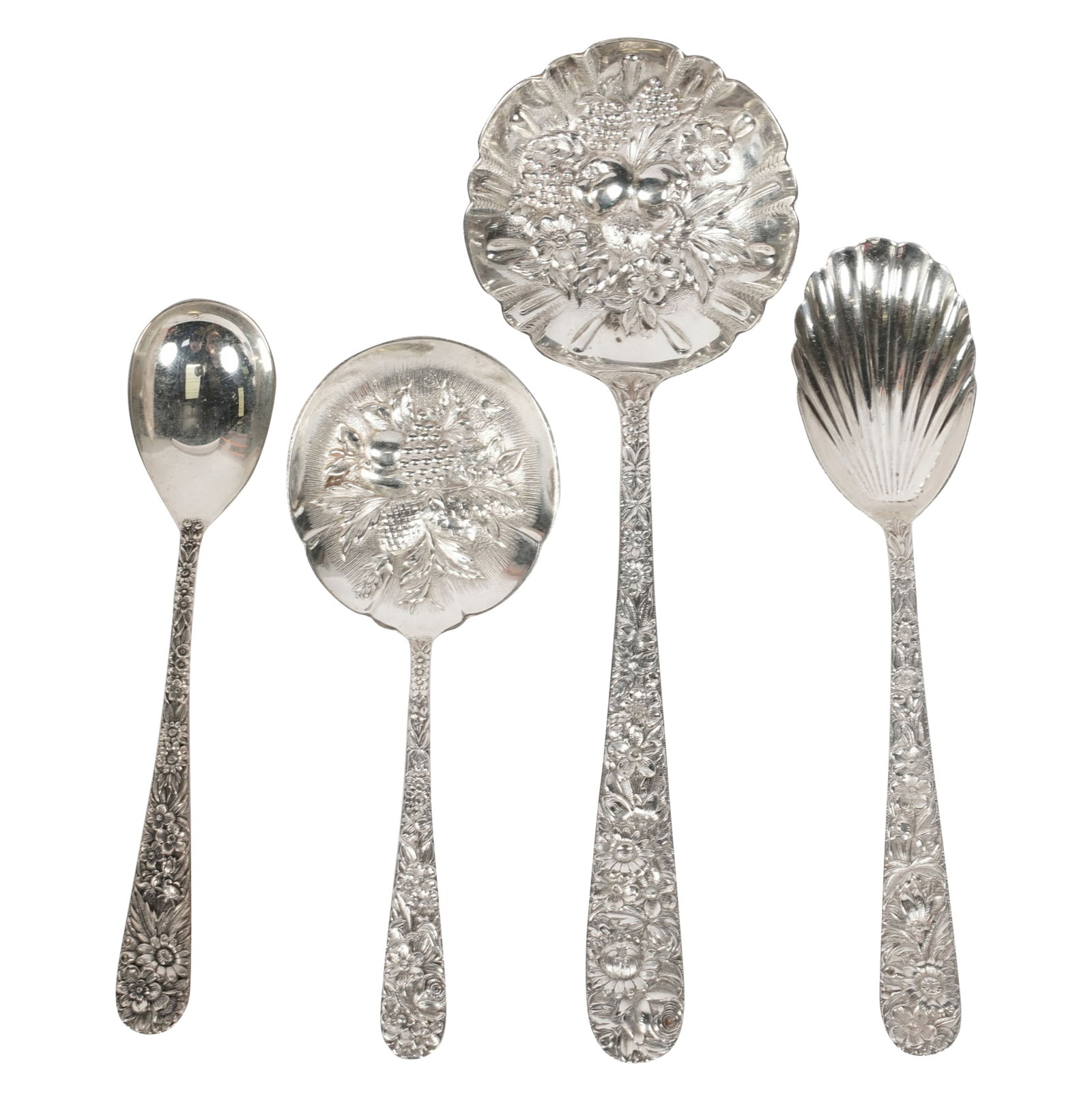 Group of Kirk and Sons Sterling Spoons: each marked, approximately 156 grams total