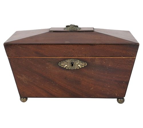 English Mahogany Tea Caddy (1 of 6)