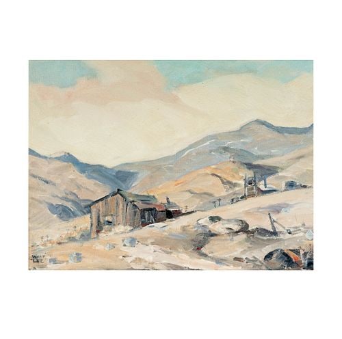 Walt Lee (1888 - 1980), Probably Long Gone (It Was Near Havilah, Calif.): oil on canvas, signed lower left, titled to stretcher 12 x 16 in., Frame: 15 3/4 x 19 3/4 in.