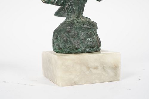 Two Bronze Eagle Sculptures - 5