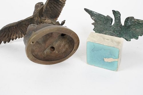 Two Bronze Eagle Sculptures - 8