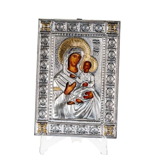 Sterling Silver Icon: marked .925, 7 3/4 x 5 1/2 in.