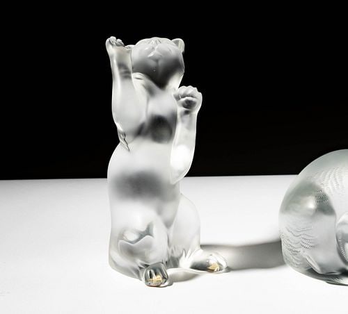 Two Lalique Cat Sculptures - 8
