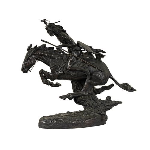 Frederic Remington (1861 - 1909), The Cheyenne: bronze, signed, 21 x 22 x 6 in.