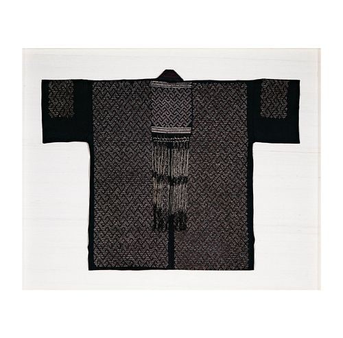 Asian Silver Thread Embroidered Vestment: frame: 38 1/2 x 47 1/2 in.