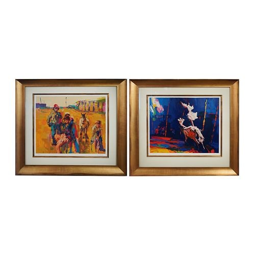 Nicola Simbari (1927-2012), Two Works: serigraph, each numbered 142/300 and signed lower, each frame: 47 x 49 in.
