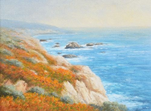 David Chapple (Born 1947), Big Sur: 9 x 12 in. frame: 12 1/4 x 15 1/4 in. signed lower left