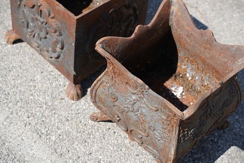 Two Iron Planters - 4