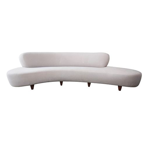 Modernica Large Cloud Sofa: in gray mohair, 30 x 112 x 43, seat heigh: 17 in.