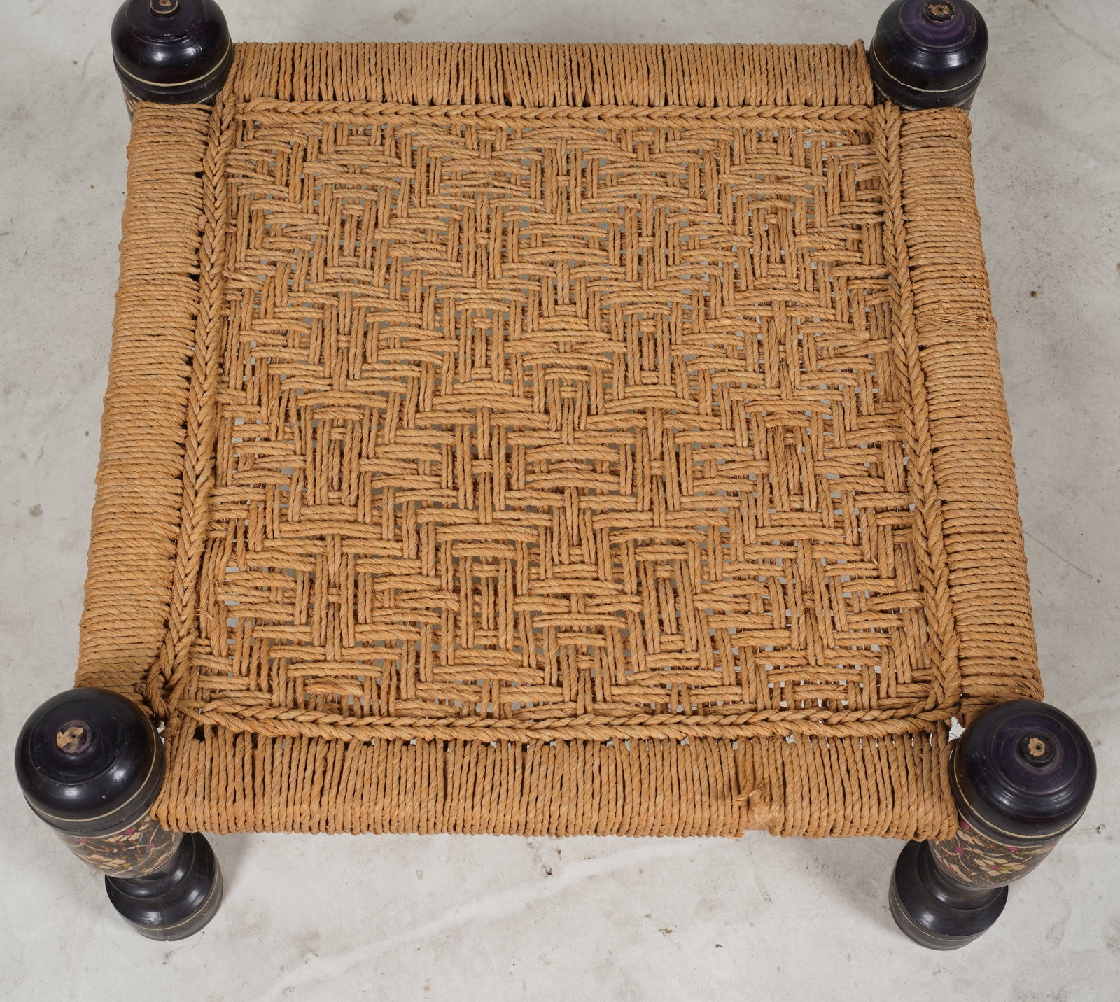 Moroccan Painted Low Stool - 2