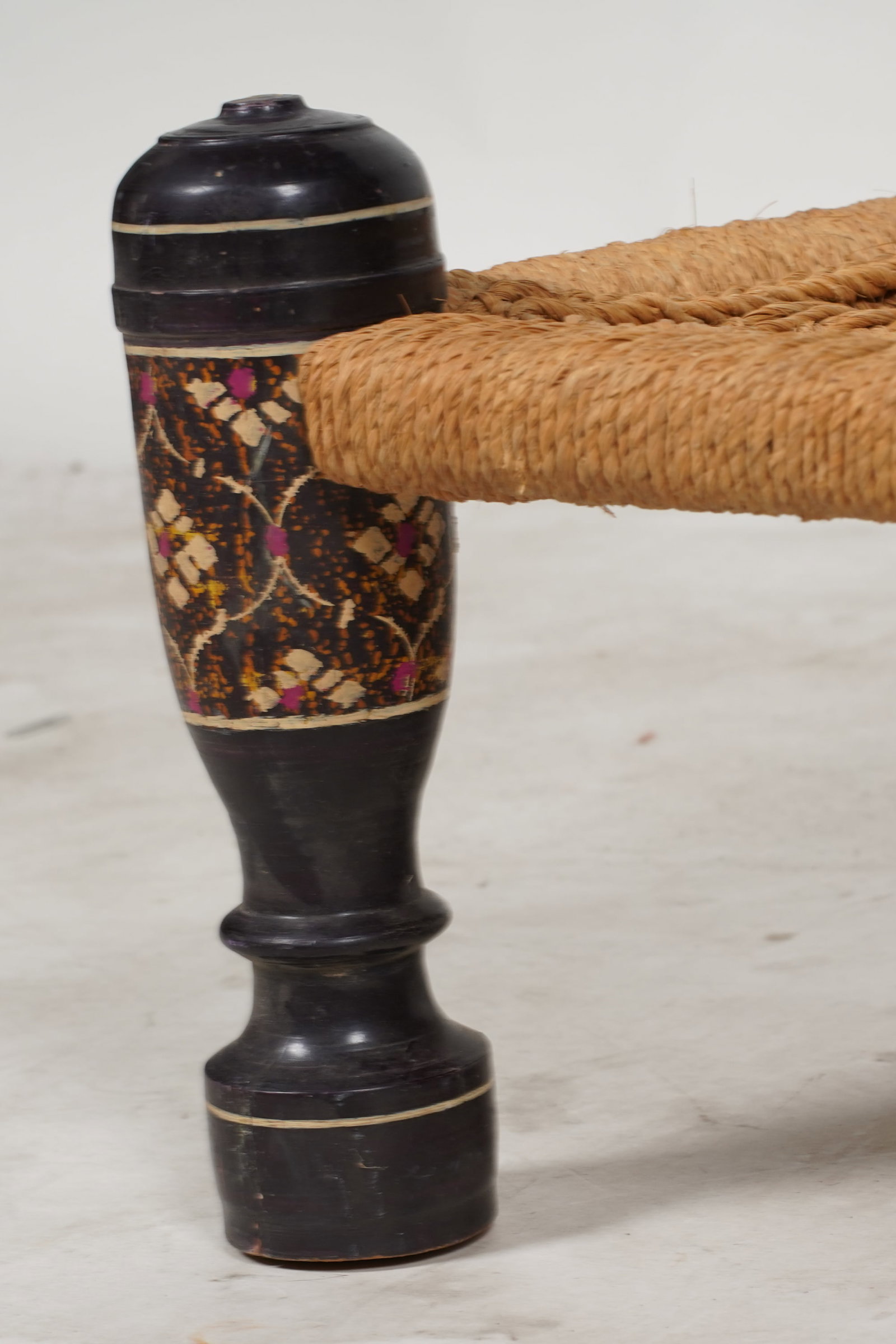 Moroccan Painted Low Stool - 7