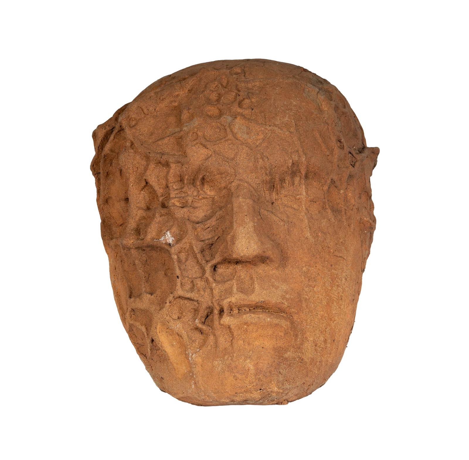 Daniel Rhodes (1911-1989), Untitled (Head Sculpture): ceramic, probably 1980s, unsigned, approximately 21 x 18 x 17 in. Provenance: The Los Angeles Estate of Otto and Gail Natzler, the personal residence of Otto and Gertrud Natzler Los Angeles