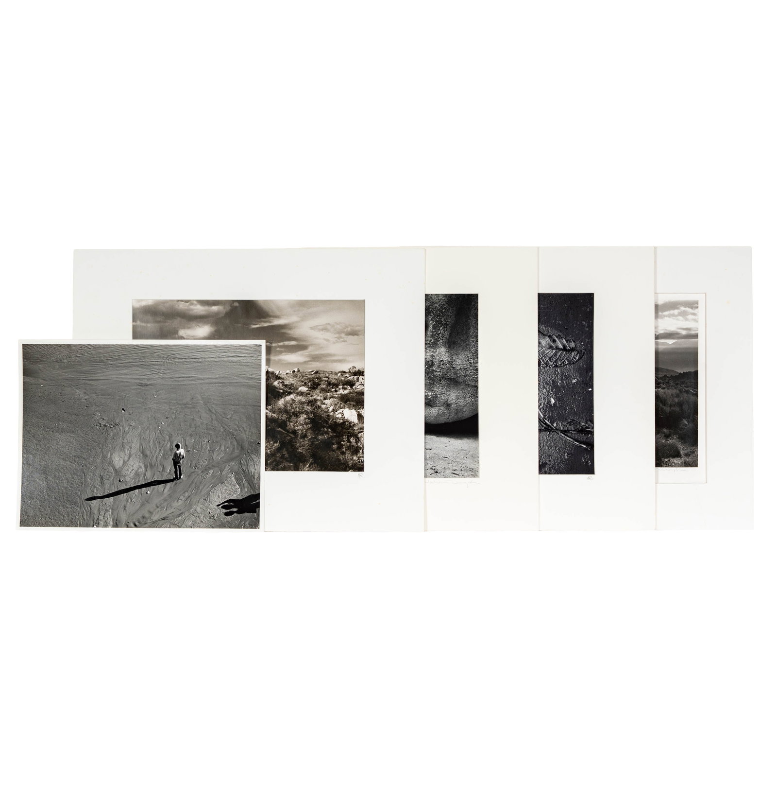 William Reagh (1910-1992), Five Works: each: silver gelatin signed, signed; four laid to mount and matted (each mat: 16 x 20 in.), "Kite Watcher" unmounted (sheet: 11 1/4 x 14 in.) [5 pieces] Provenance: The Los Angeles Estate of Otto and