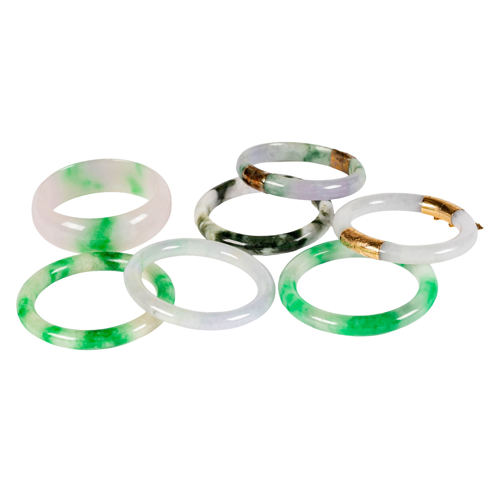 Group of Jade and Stone Bangles (1 of 9)