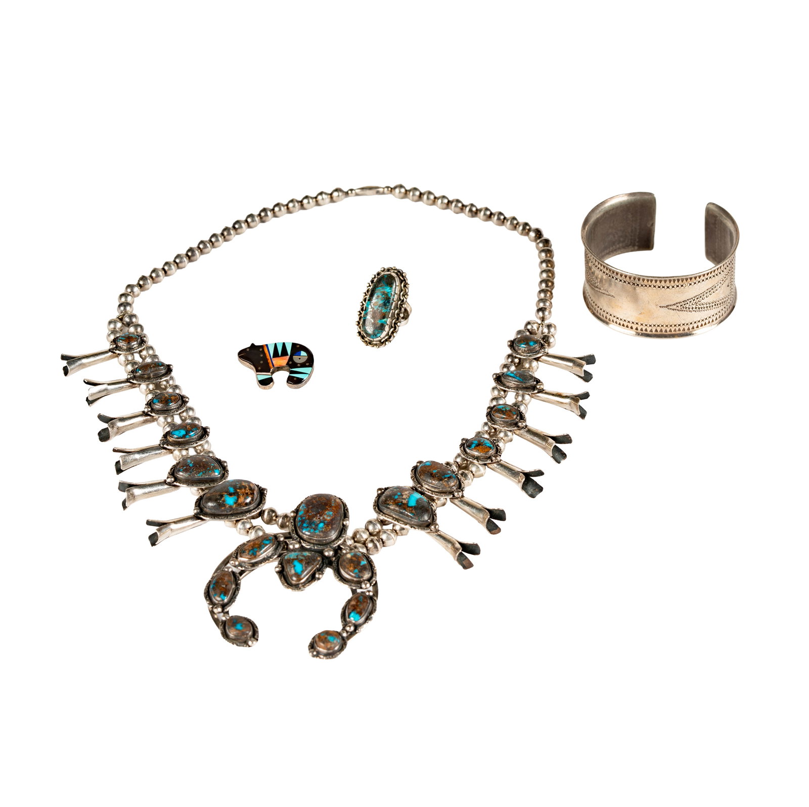 Suite Of Native American Silver Jewelry (1 of 13)