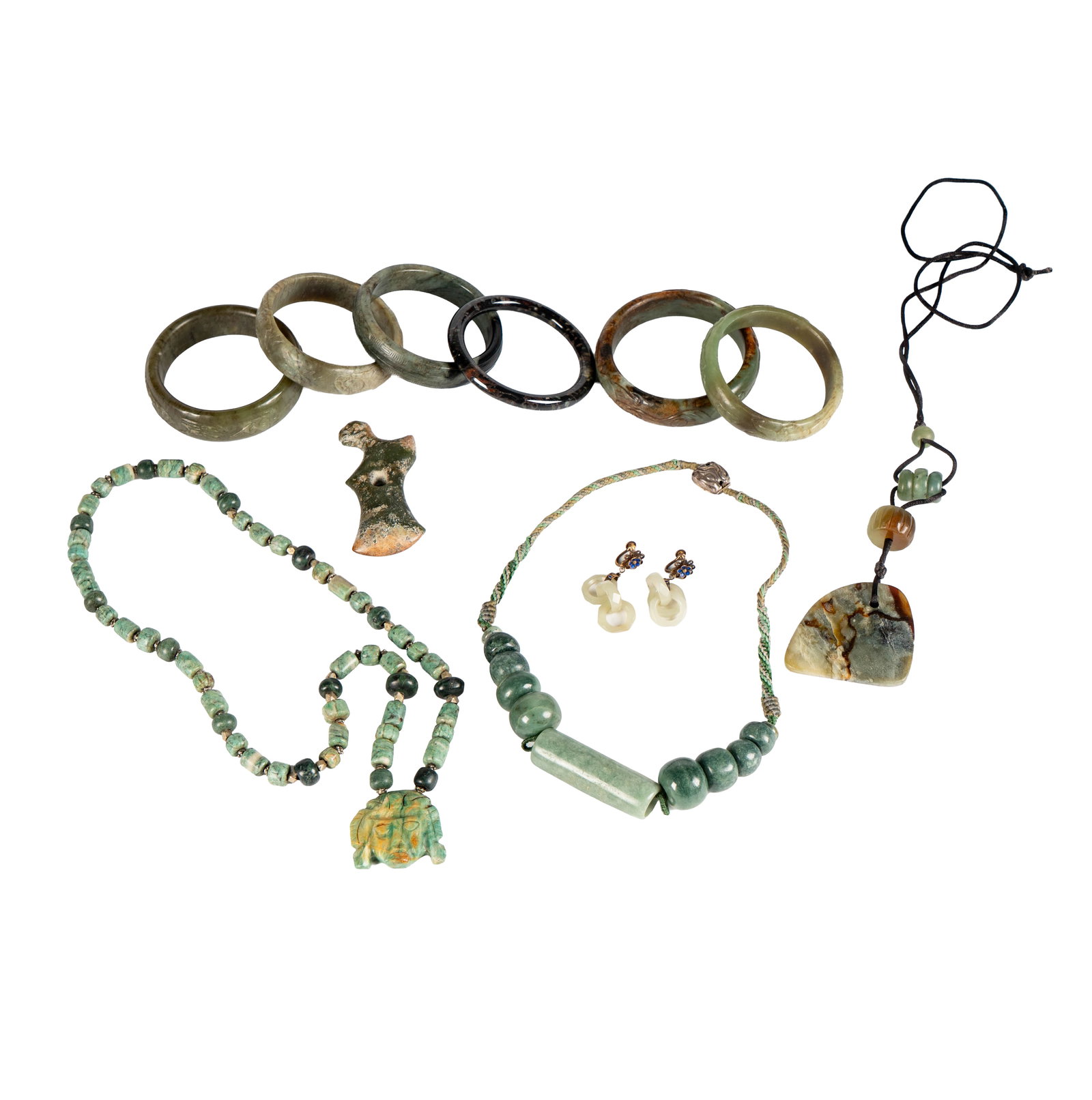 A Collection Of Pre-Colombian Style Jade (1 of 17)