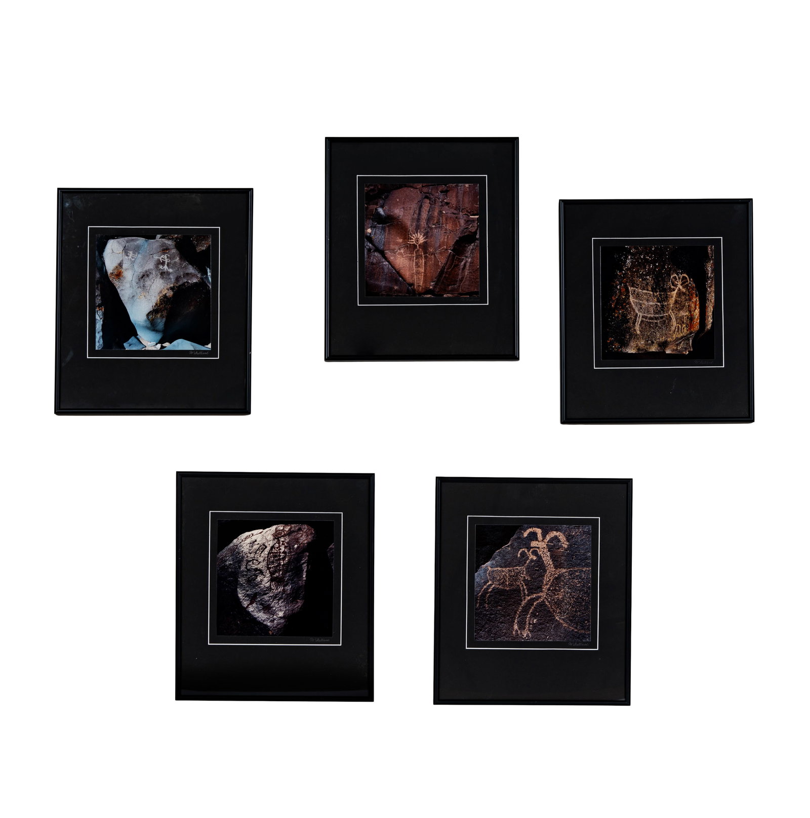 Wally McGalliard, Five Works: each: photograph, stamped, titled and numbered verso, each frame: 15 x 13 in. Provenance: The Los Angeles Estate of Otto and Gail Natzler, the personal residence of Otto and Gertrud Natzler Los Angele
