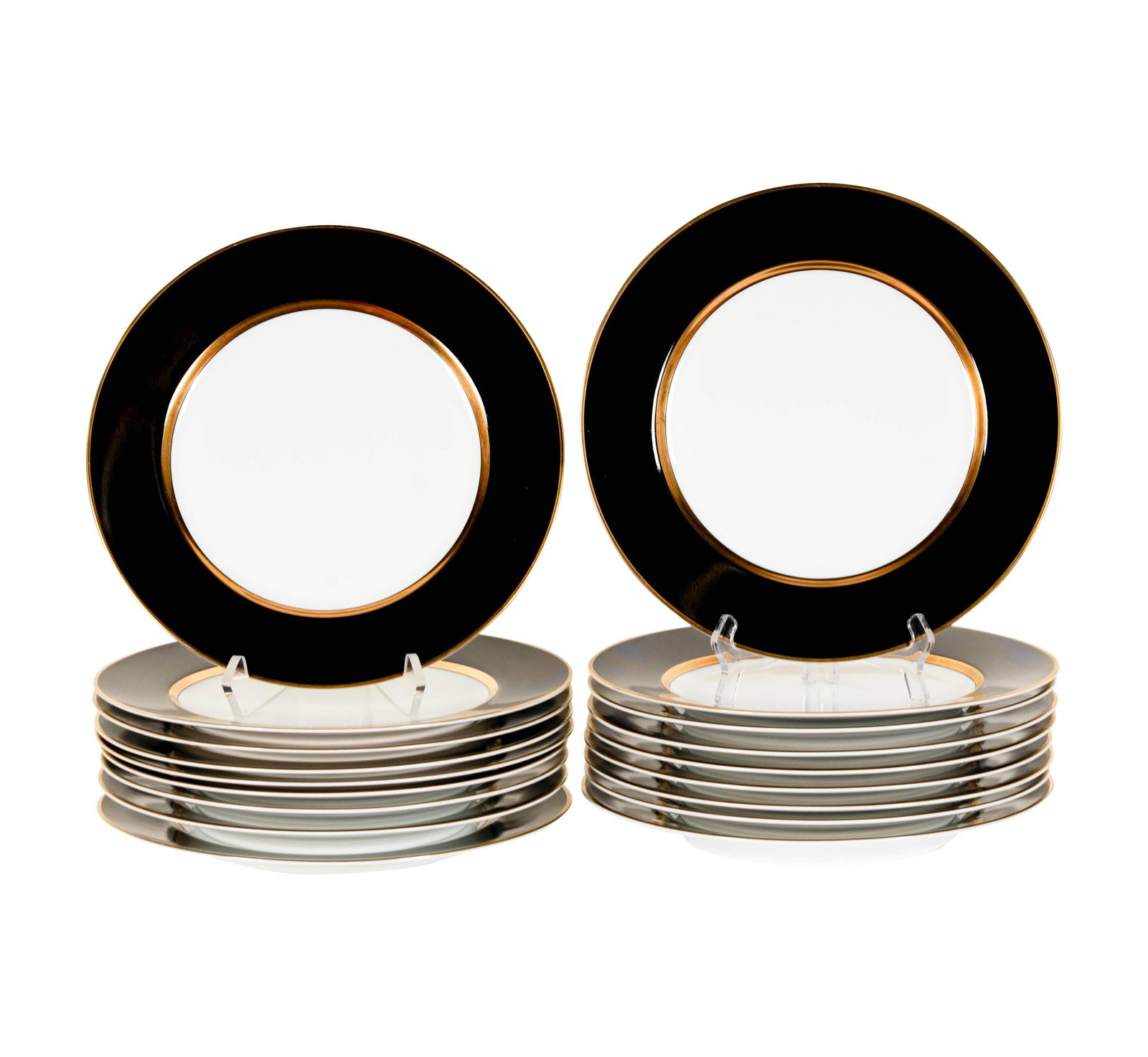 Set of 18 Fitz and Floyd Renaissance Chargers: Provenance: The Estate of Legendary Music Producer Richard Perry, Los Angeles, CA