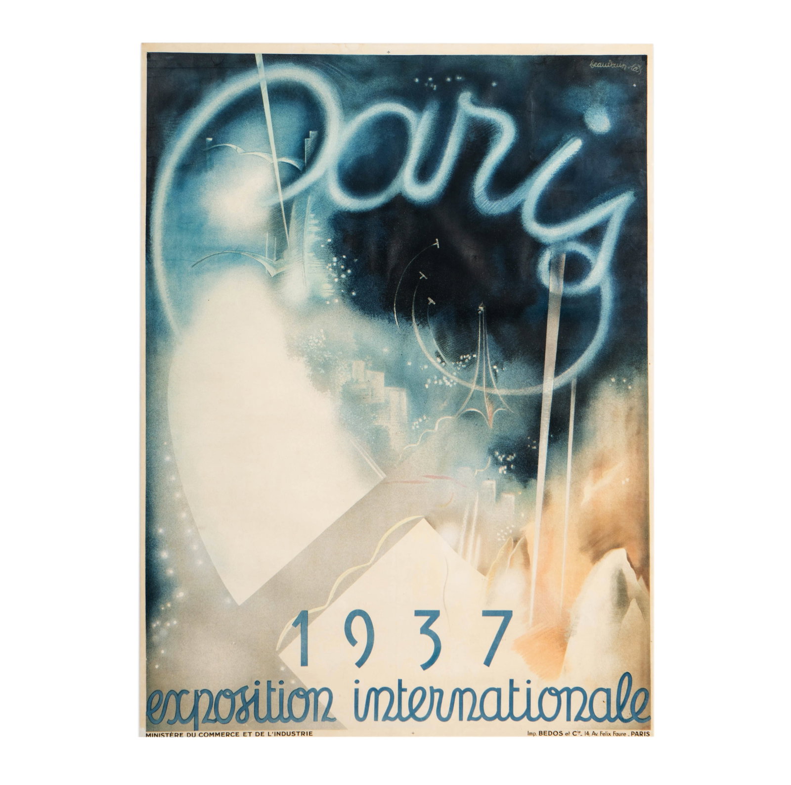 Eugene Beaudoin (1898-1983), Art Deco 1937 Exposition Poster (1 of 10)