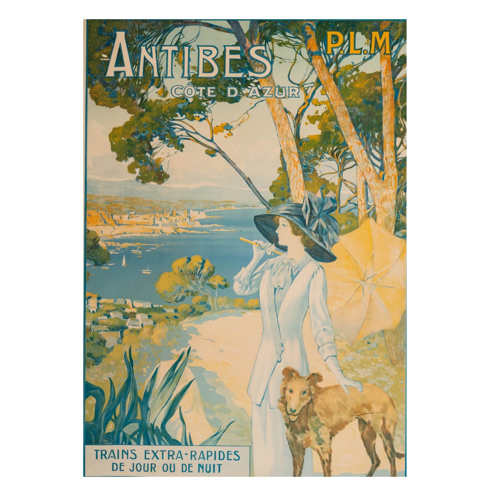 David Dellepiane (1866-1932), French Travel Poster-Anitbes Cote D Azur (1 of 11)