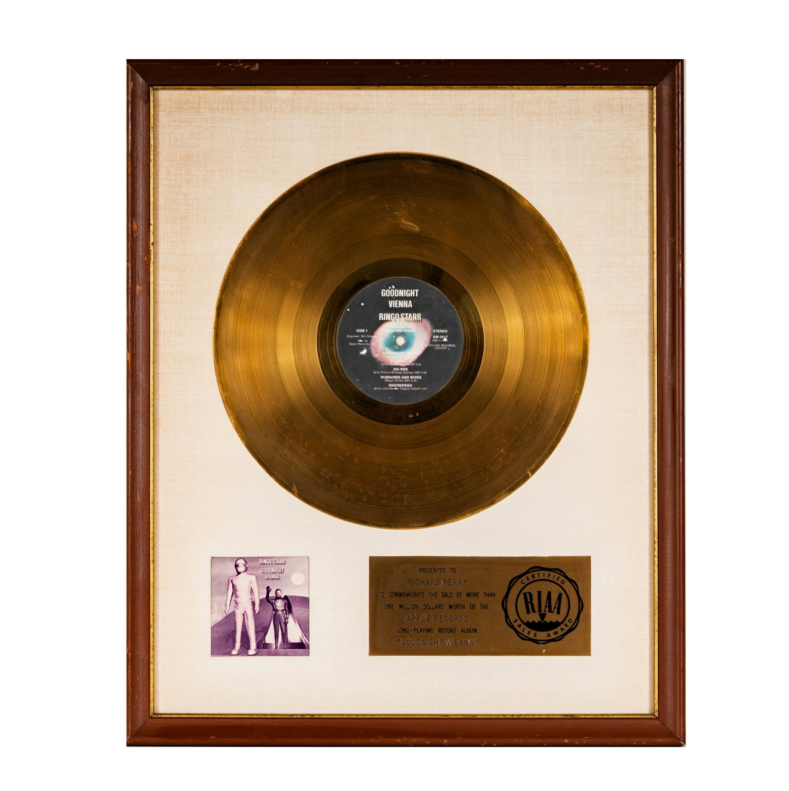 Richard Perry's Gold Record Ringo Starr 'Goodnight Vienna' (1 of 6)