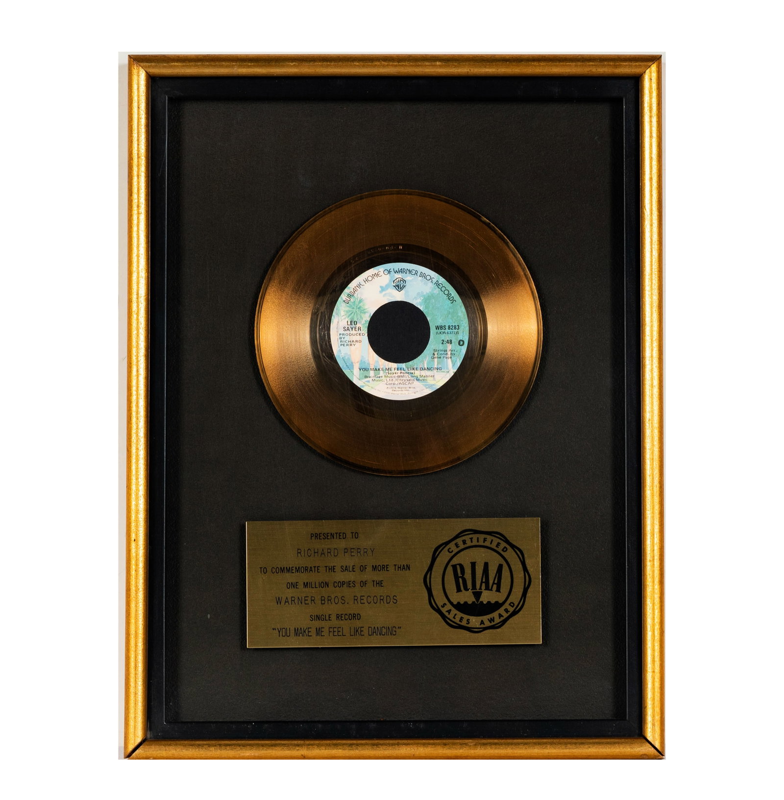 Richard Perry's Gold Record Leo Sayer 'You Make Me Feel Like Dancing' (1 of 5)