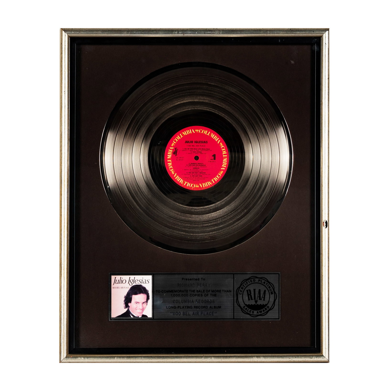 Richard Perry's Platinum Record Julio Iglesias '1100 Bel Air Place' (1 of 6)