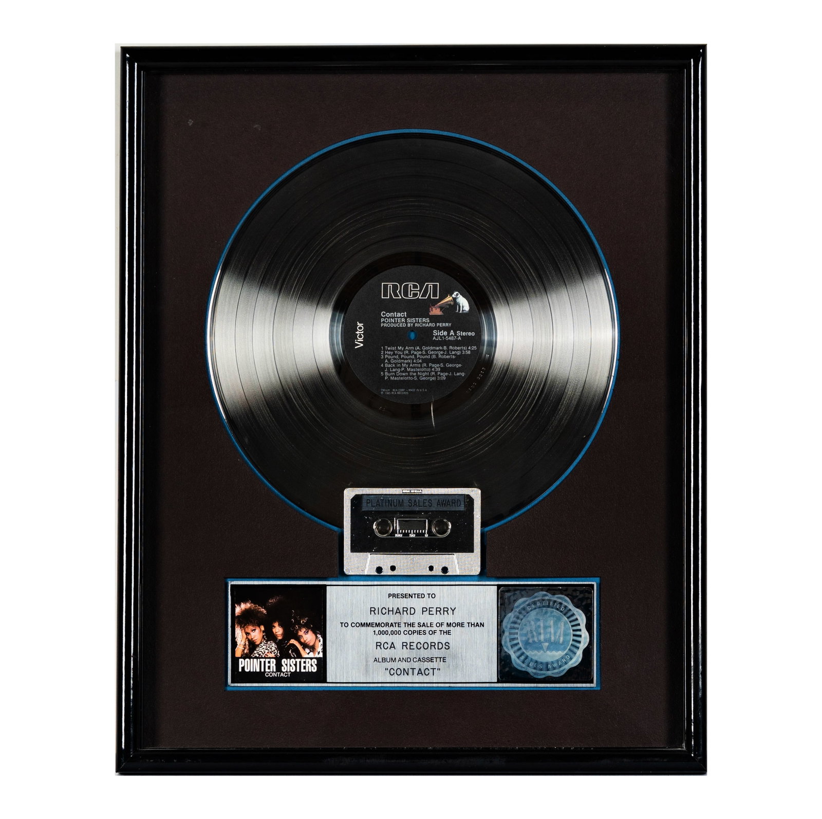 Richard Perry's Platinum Record Pointer Sisters 'Contact' (1 of 8)