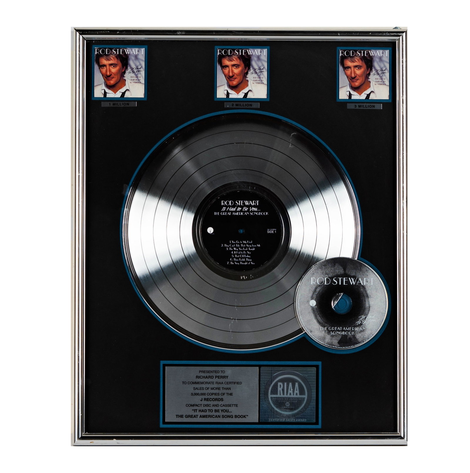 Richard Perry's Platinum Album Rod Stewart 'It Had To Be You' (1 of 8)