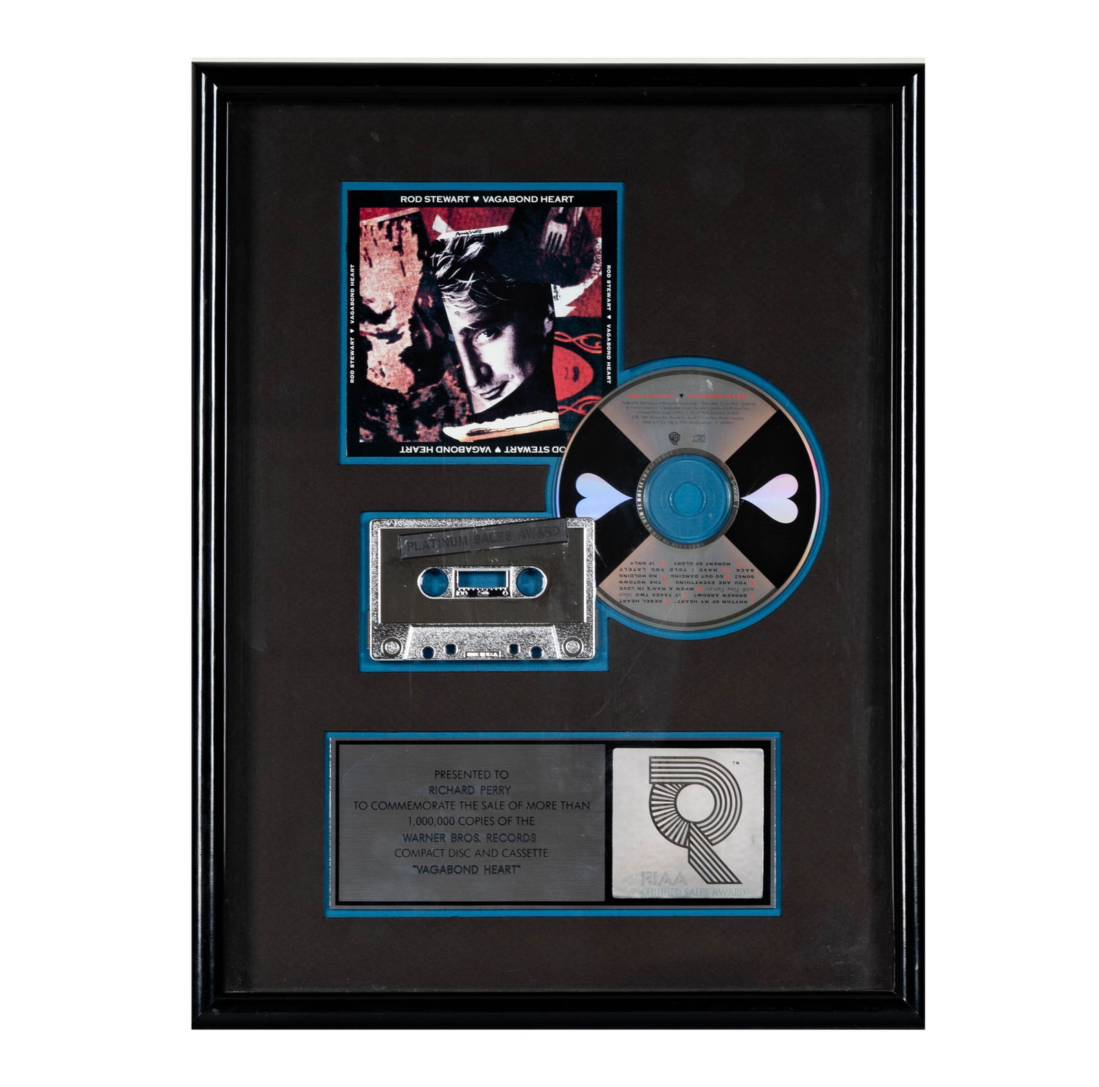Richard Perry's Platinum Award Rod Stewart 'Vagabond Heart' (1 of 7)
