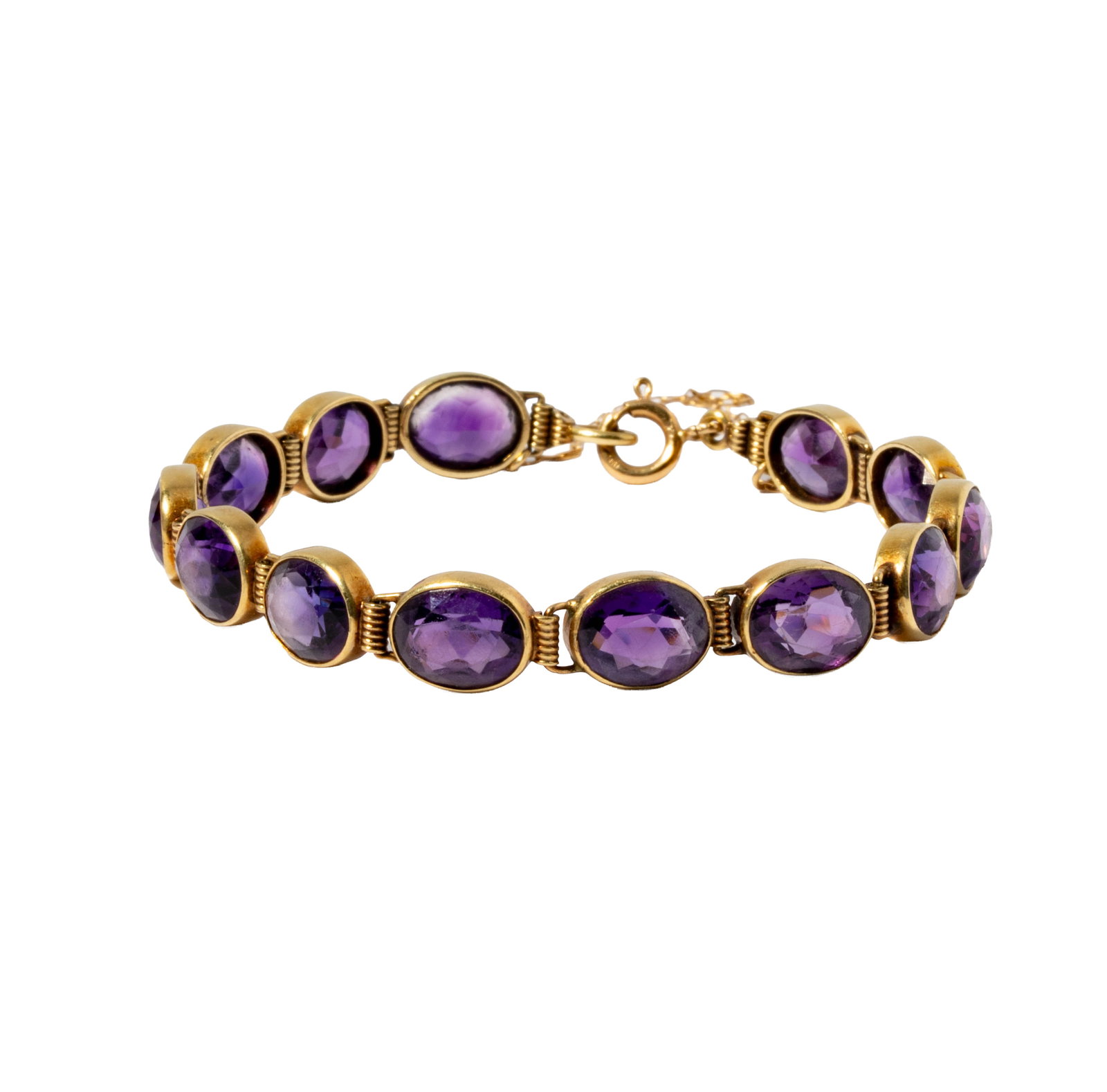 14 Karat Yellow Gold Amethyst Bracelet (1 of 6)