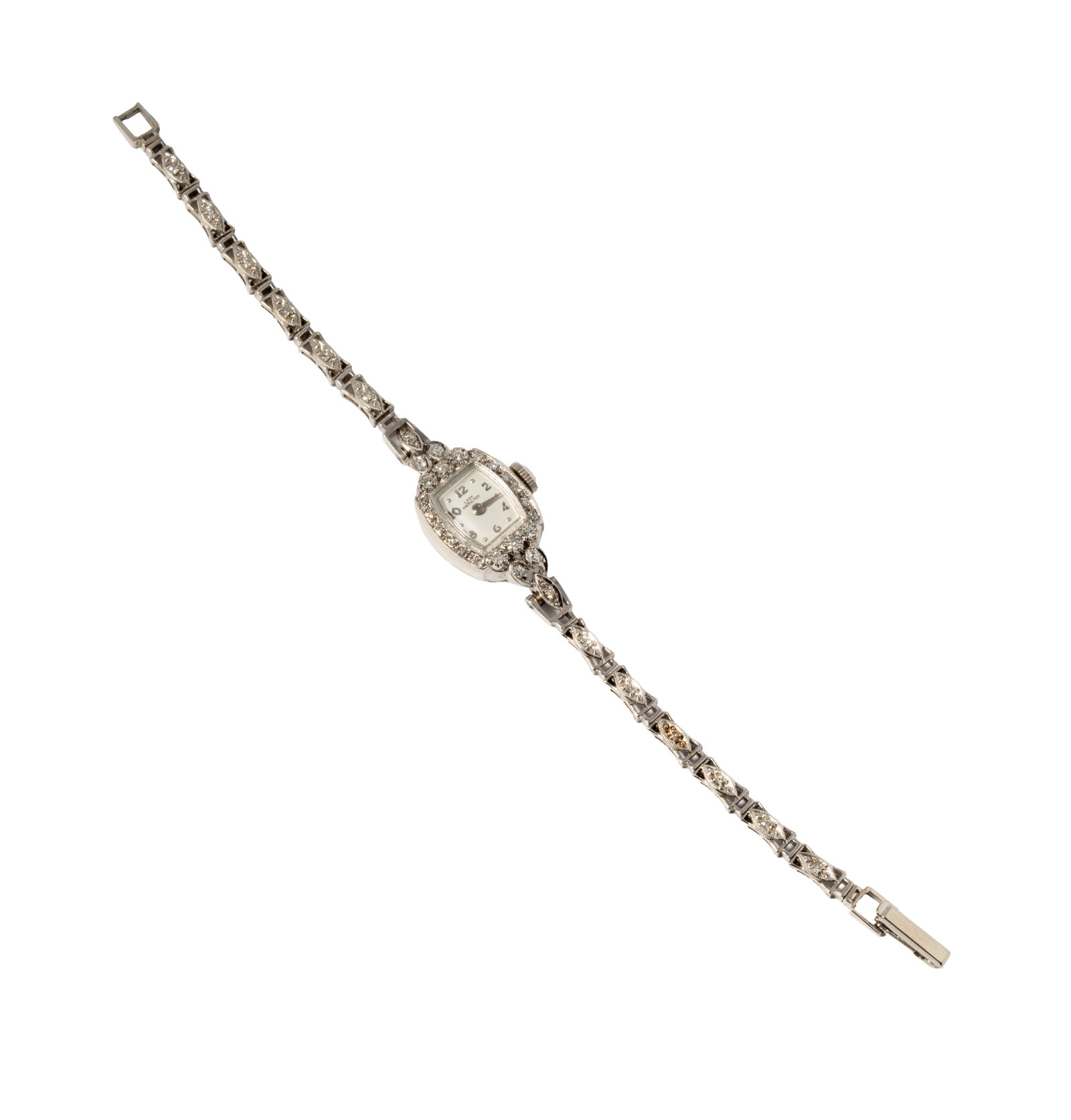 Hamilton, 14 Karat White Gold and Diamond Ladies Watch (1 of 8)