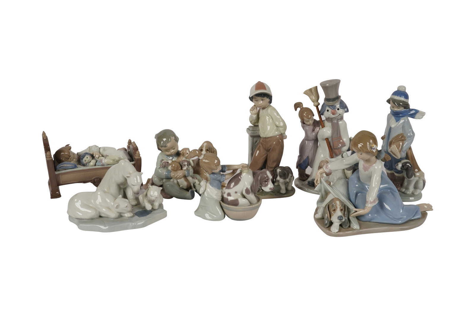 Eight Lladro Porcelain Figural Groups (1 of 15)
