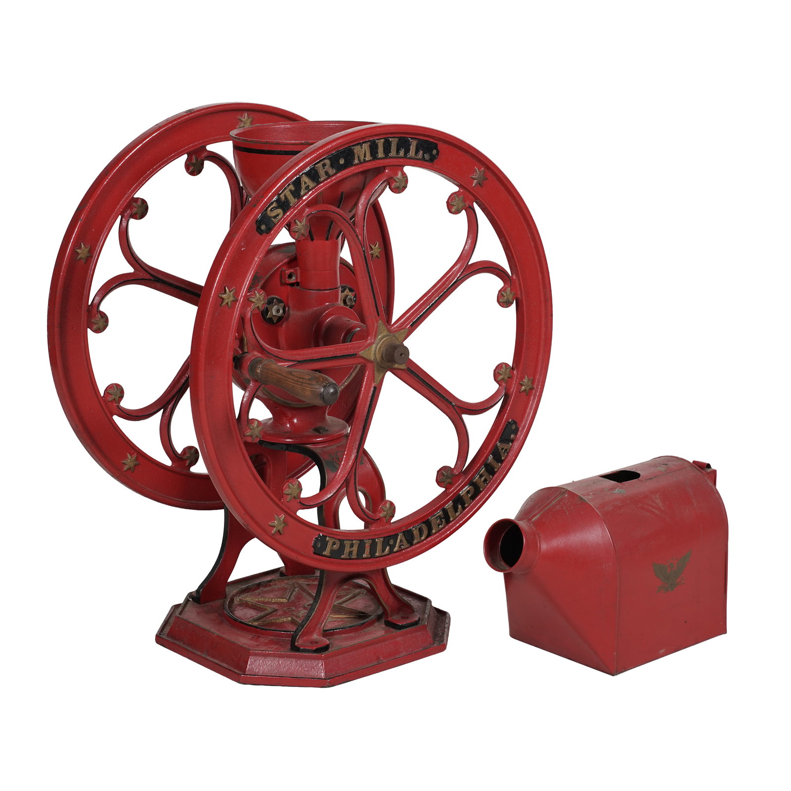 A Vintage Painted Iron Grinder (1 of 9)