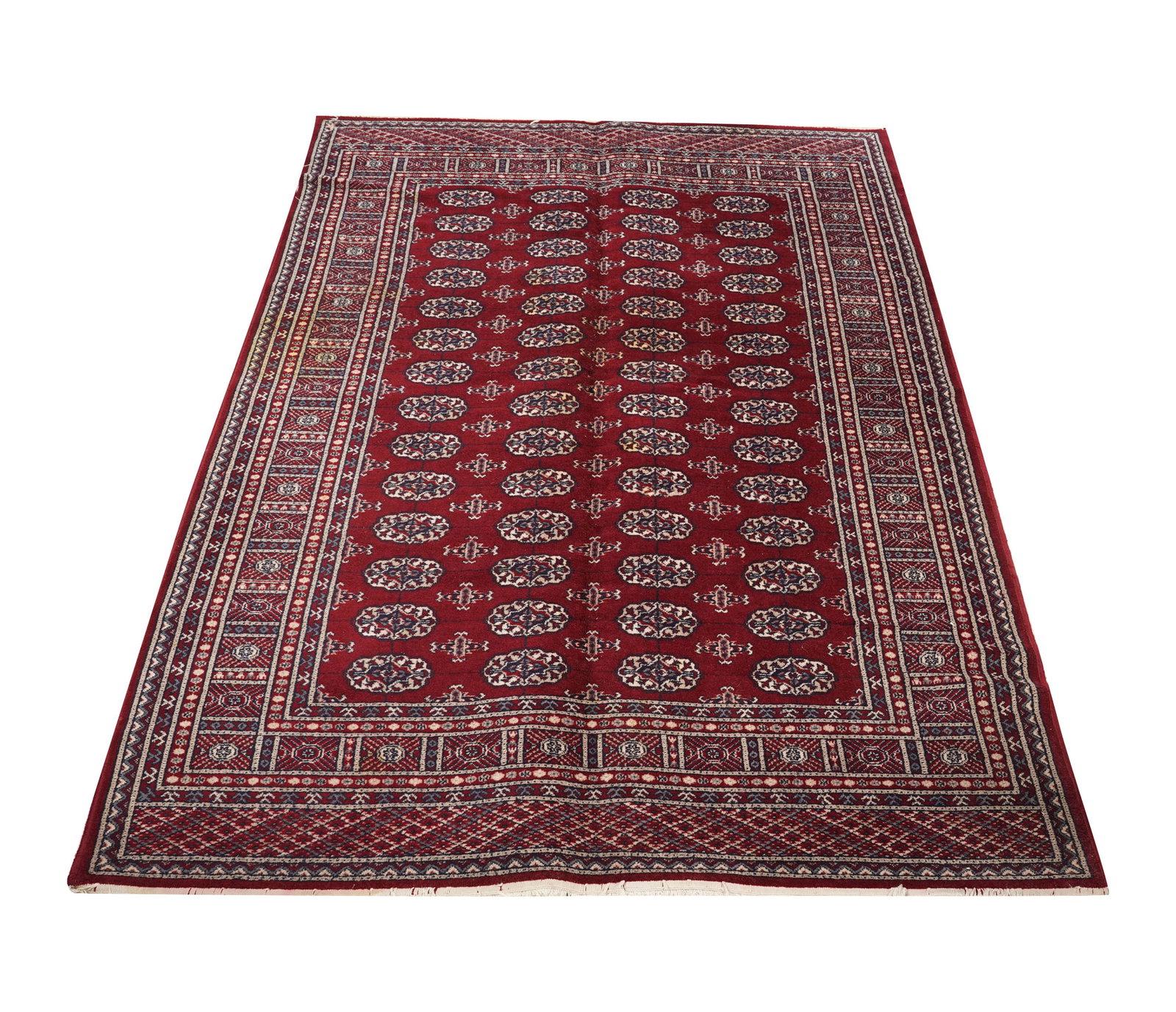 Red Bokhara Rug 7'11" x 5'7": 7'11" x 5'7"