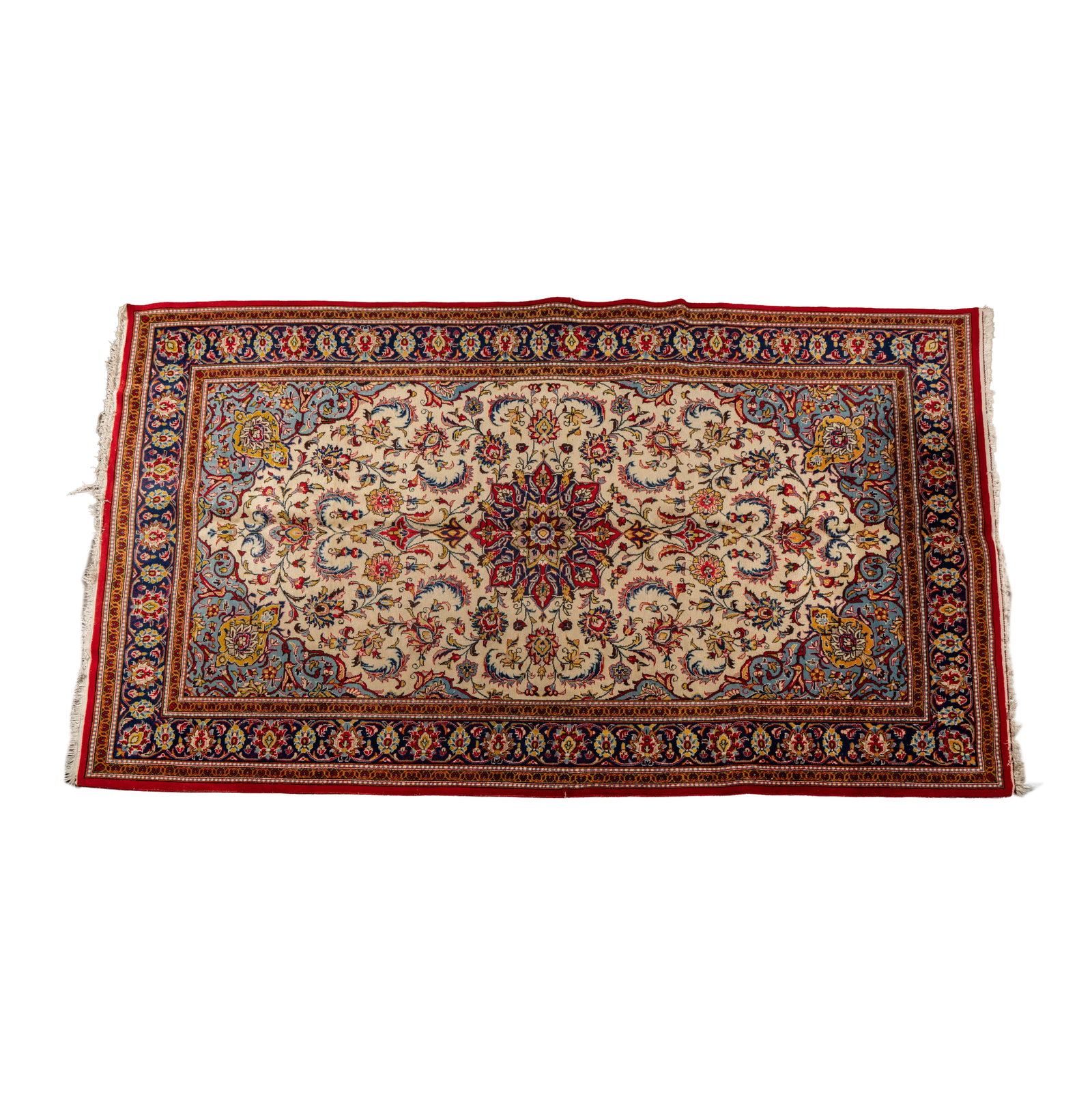 Persian Throw Rug 8' 10" x 5' 5": 8' 10" x 5' 5"