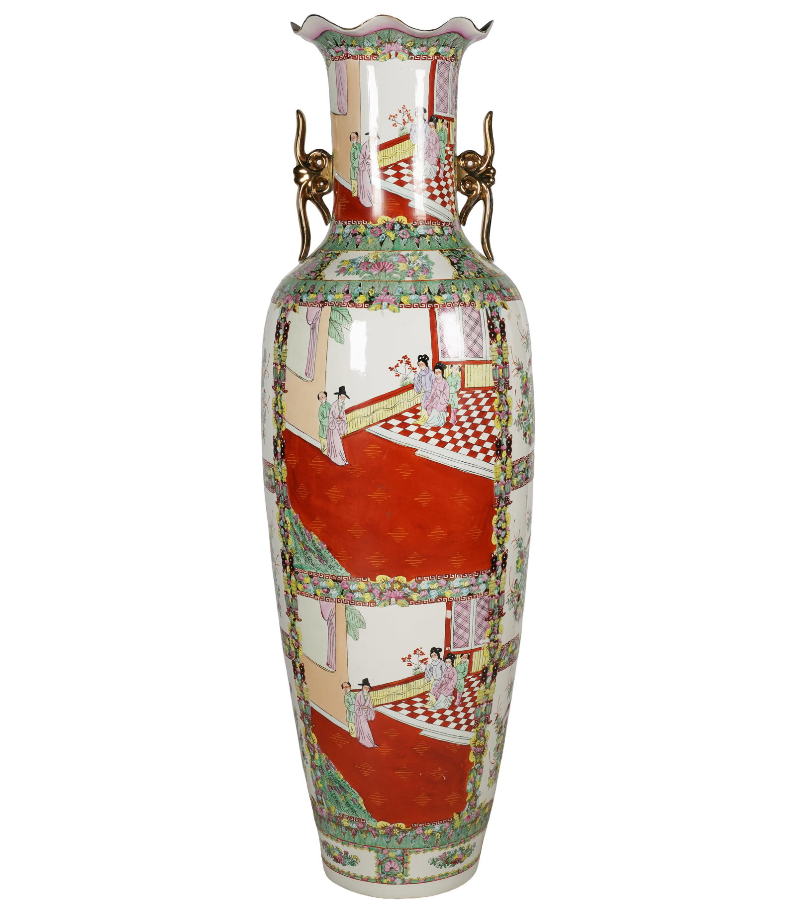 Chinese Style Temple Urn: 73 in high